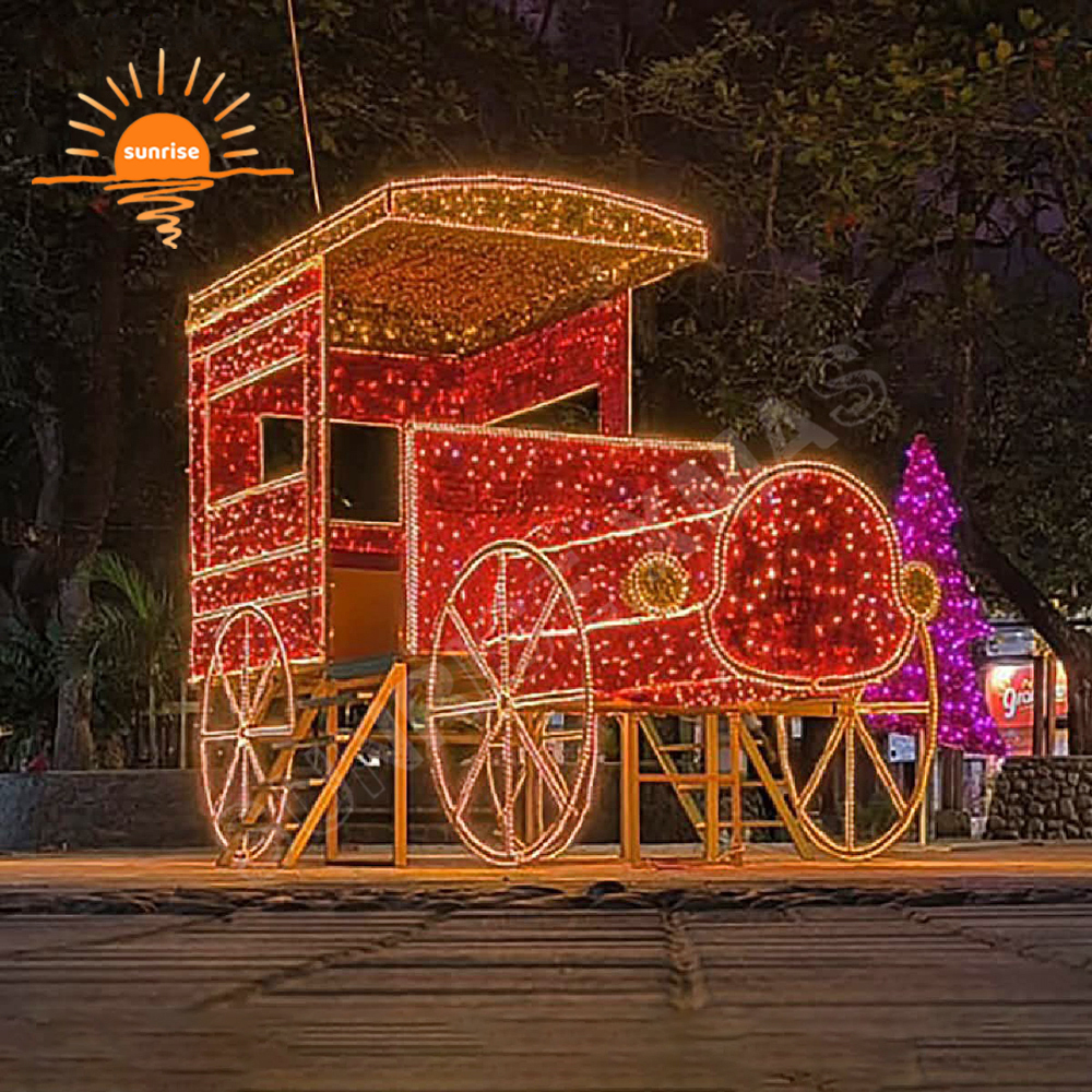 OEM Custom New Design Large Led Car Motif Light Show IP65 Outdoor Waterproof Christmas Vehicle Light for Holiday Decoration