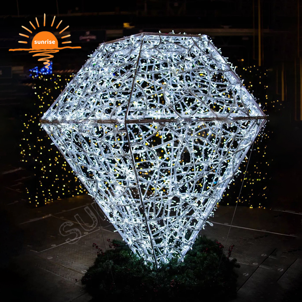 Winter outdoor brilliant street light led Gemstone motif light show Christmas love walk through arch valentines theme decoration