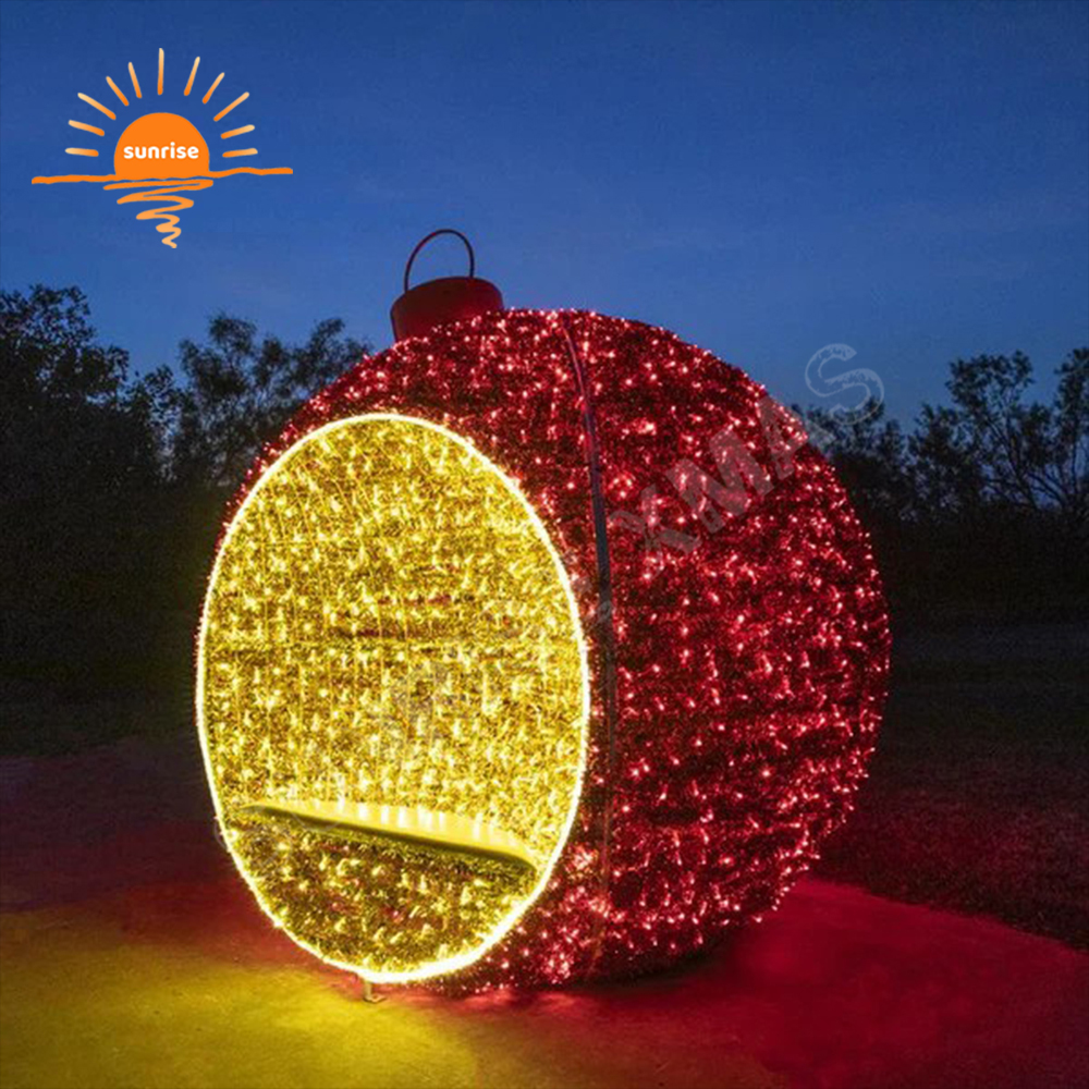 High-quality Waterproof Theme Park Large Halloween Pumpkin Head Ball Light 3d Giant Outdoor Bauble/ornament Decorative LED Light