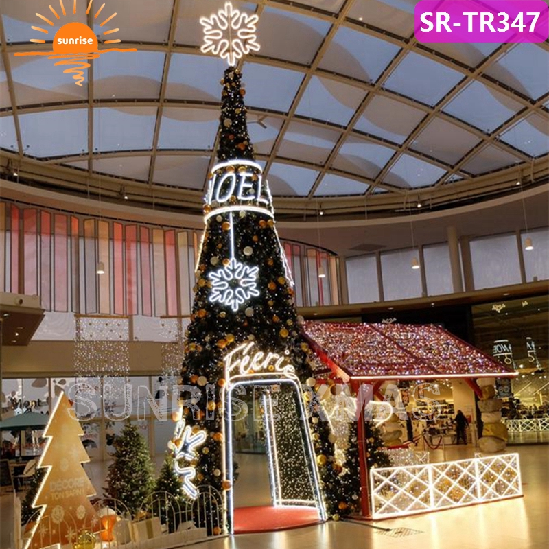 2023 Giant LED Light PVC Artificial Christmas Tree Commercial Giant 16ft  20ft 30ft 40ft  Luxurious Big Large Christ
