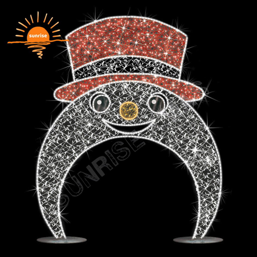 IP65 LED Holiday Christmas Theme Walk Through Tunnel Light Commercial Waterproof Huge Reindeer Santa Claus Arch Decoration Light