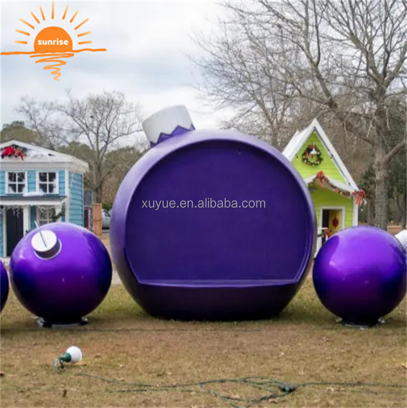 Outdoor Fiberglass Large 200cm Selfie Ball Chair for Christmas Decoration Shopping Mall