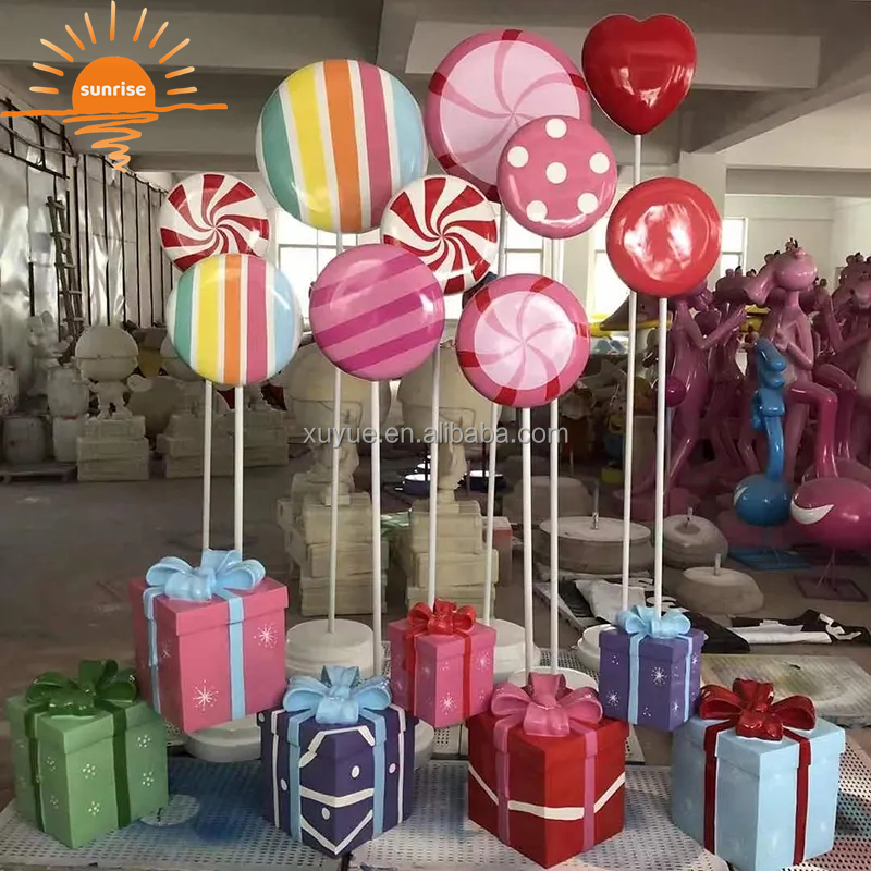Support Customized Life Size/large Resin Fiberglass Hot air Balloon Sculpture Statue Christmas Decorations