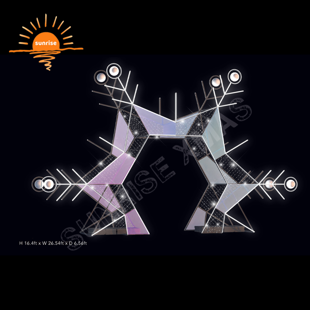 Customizable Christmas Motif Lights Commercial Huge Outdoor LED  Lighted Christmas Snowflake Large Outdoor Christmas Decorations
