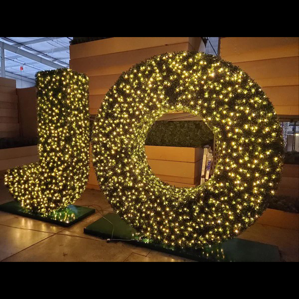 Christmas Outdoor Giant Commercial LED Lighted Xmas LED Rattan Wreath Candy Cake Cup Street Commercial Christmas Decorations