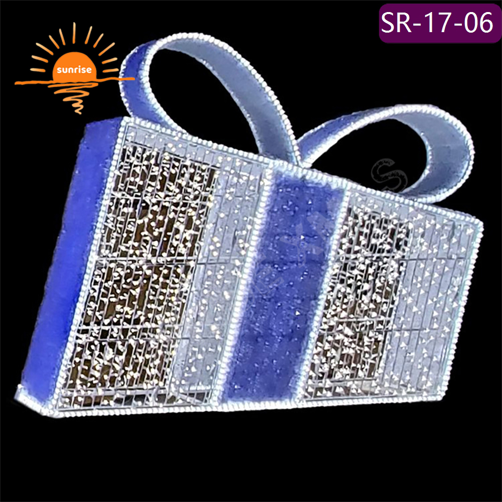 LED chair motif Lighted Gift Box for Shopping Mall Luminescence Commerical Outdoor Christmas Large Photo frame Decorative