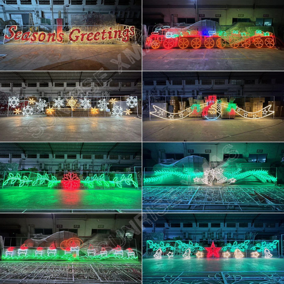 Led Snowflake Outdoor Waterproof Hanging Led Street Lighting 2D Star Motif Light Pole Mounted Lights for Festive Displays