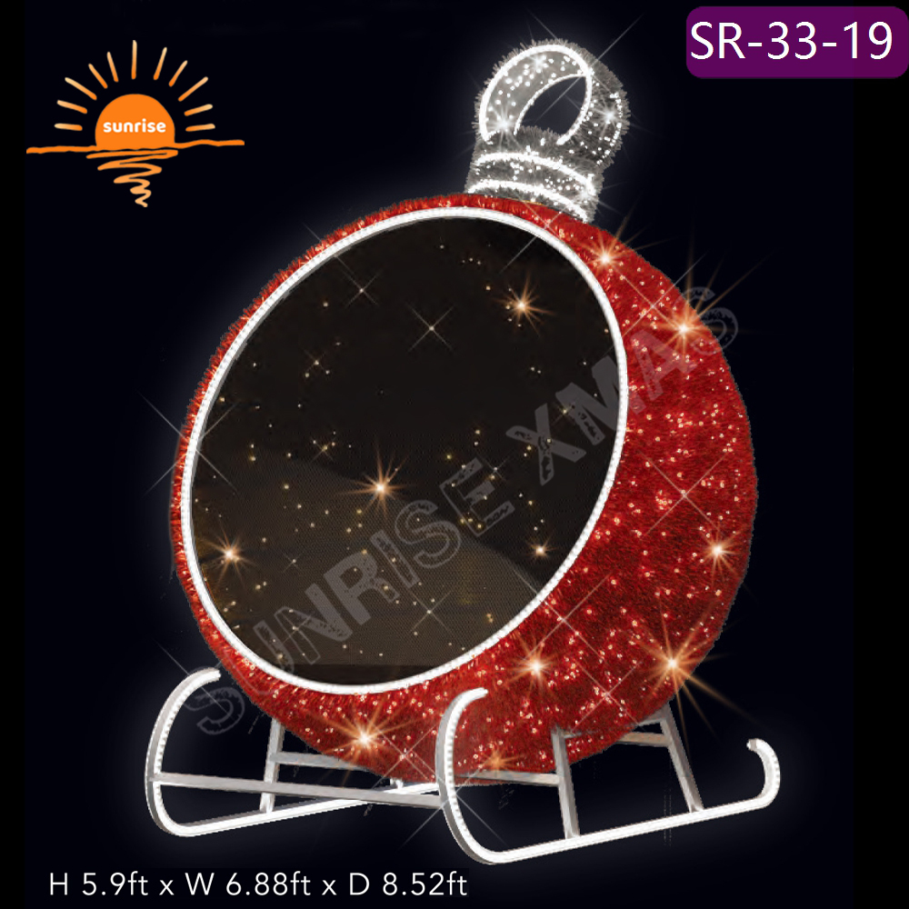 IP65 LED Commercial Christmas bauble/ornament Decorations Custom seat chair with ice spikes Xmas throne light show in stock