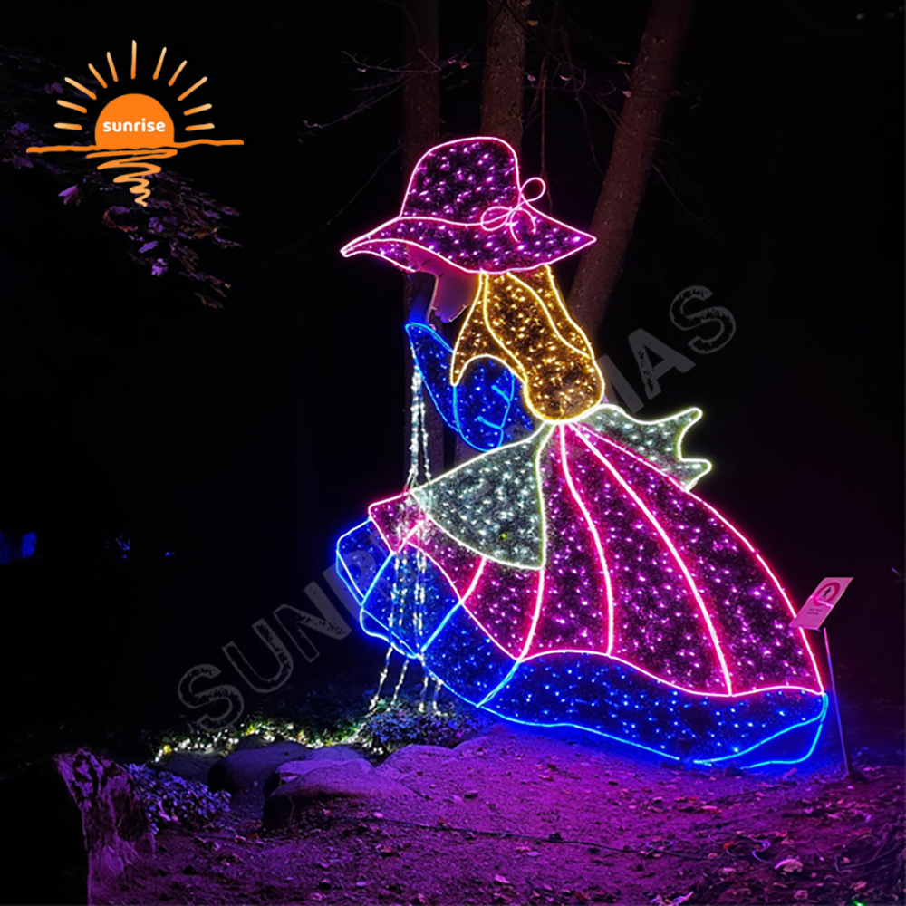 IP65 Christmas Song and Dance Club Decoration Xmas Large LED Orchestra Singer Motif Theme Park Light Show Party Event Ornament