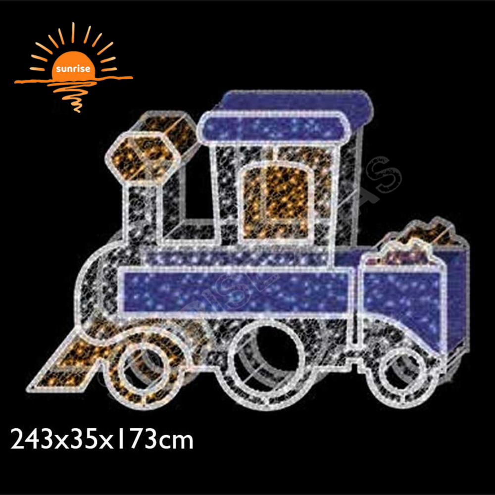 New Fashion Outdoor Park Nutcraker /soldier Led Decorative Christmas Illuminated Large 3D Train Motif Light for Festive Displays