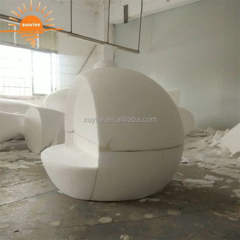 Outdoor Fiberglass Large 200cm Selfie Ball Chair for Christmas Decoration Shopping Mall