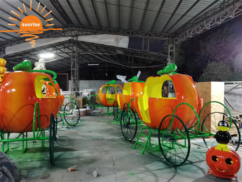 Halloween Props Toys Resin Art Crafts Statues Figurines Sculpture Fiberglass Halloween Pumpkin Light for Halloween Decorations