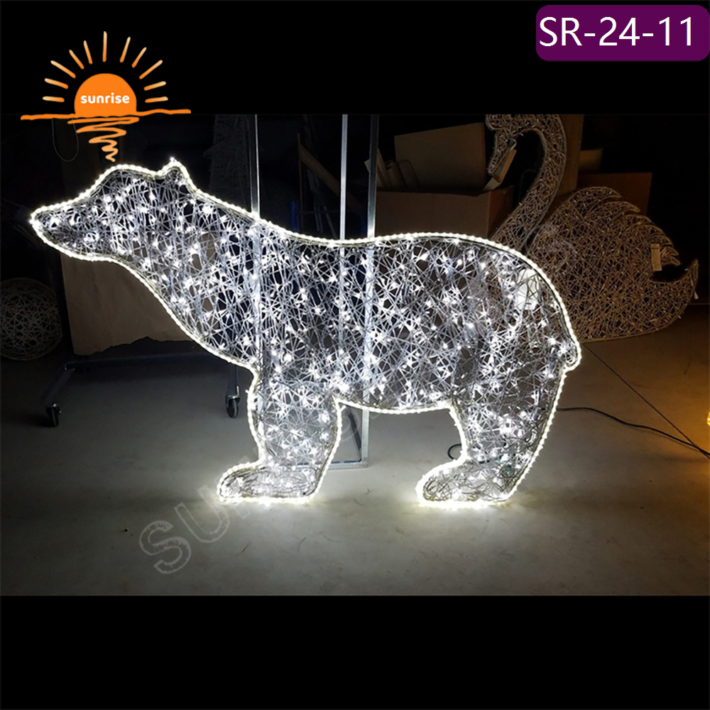 Customizable Giant Led Polar Bear motif light for Festive Displays Christmas street Best Holiday Light show in stock