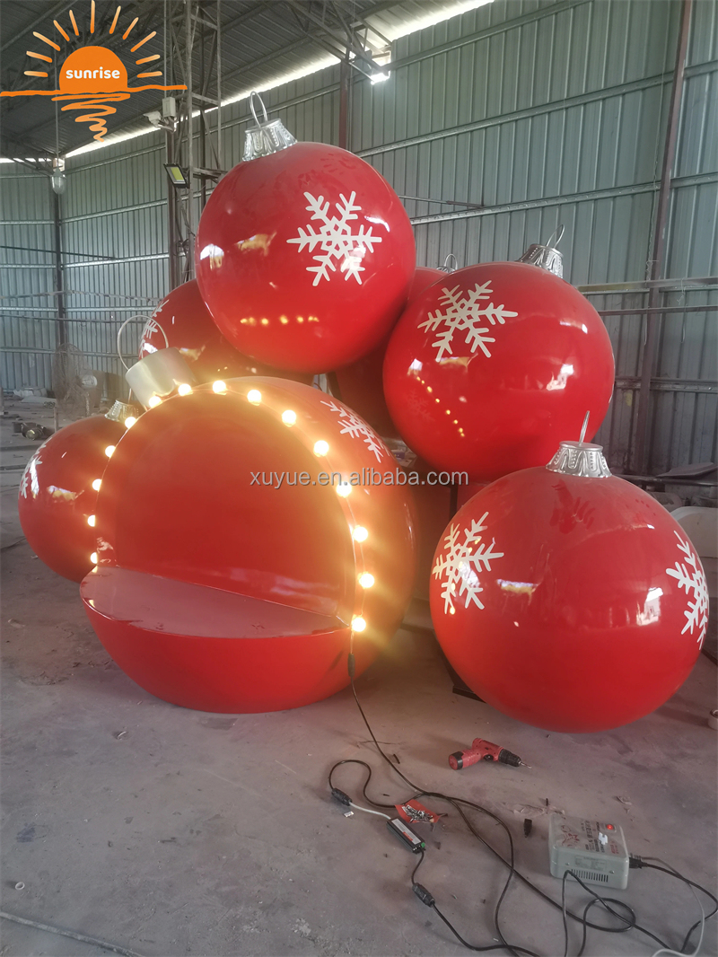 Giant Fiberglass Christmas Ornament Decorative Ball for Indoor and Outdoor Use Other Christmas Decorations