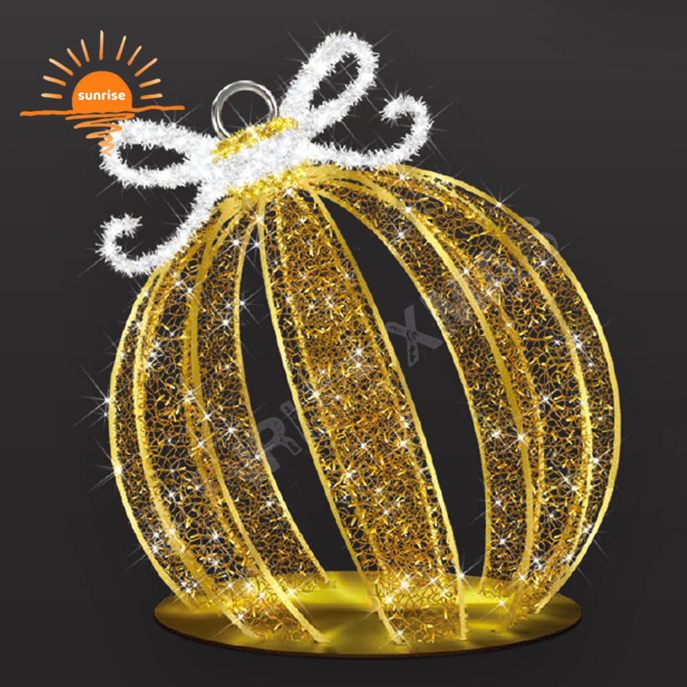 Christmas Decoration Supplies Bauble Ornament Christmas Outdoor Giant Commercial LED Lighted Walk Through LED Ball Chair
