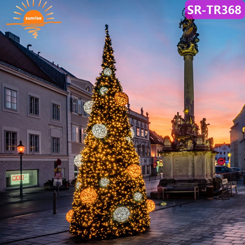 Commercial Street Outdoor Luxury Christmas and New Year Christmas Tree LED Large Lighting Outdoor Christmas Decorations