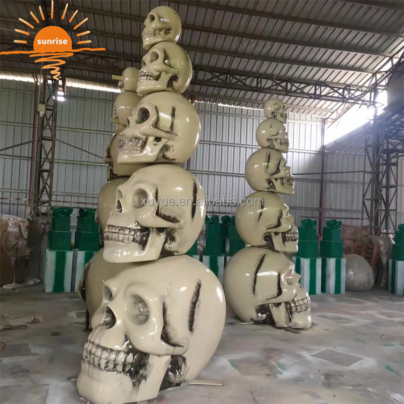 Halloween Props Toys Resin Art Crafts Statues Figurines Sculpture Fiberglass Halloween Pumpkin Light for Halloween Decorations