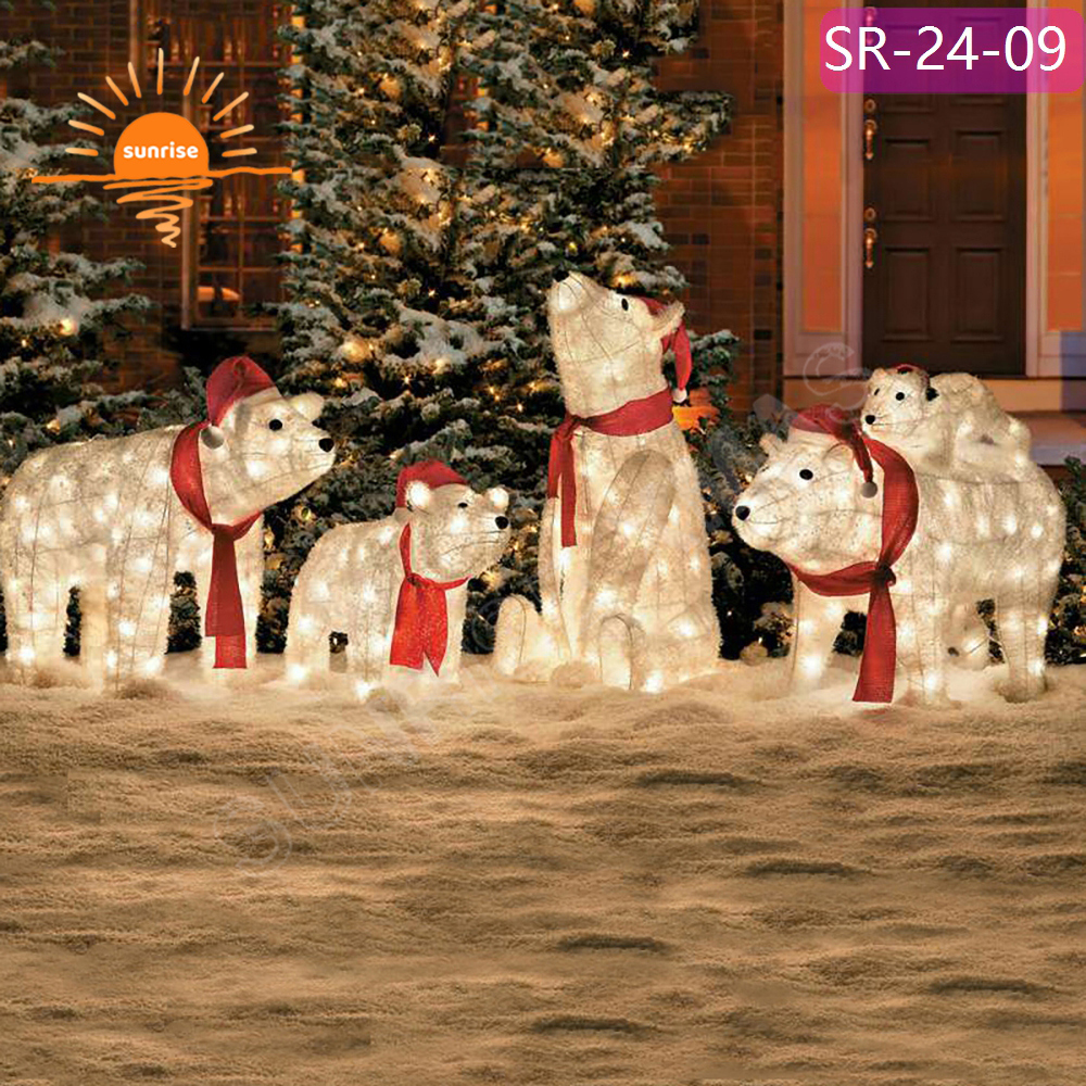 Customizable Giant Led Polar Bear motif light for Festive Displays Christmas street Best Holiday Light show in stock