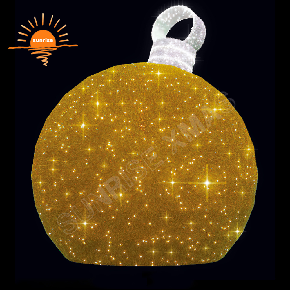 Outdoor Large Led Christmas Ball Motif Light 3d Large Bauble Commercial Led Lighted Christmas for Outdoor Christmas Decoration