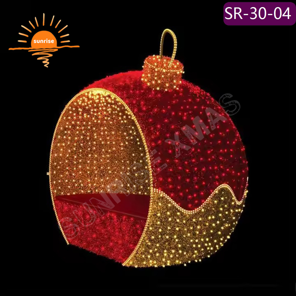 RGB Large Christmas Ball Chair Light LED xmas walk through tunnel bauble/ornament arch for garden park in stock