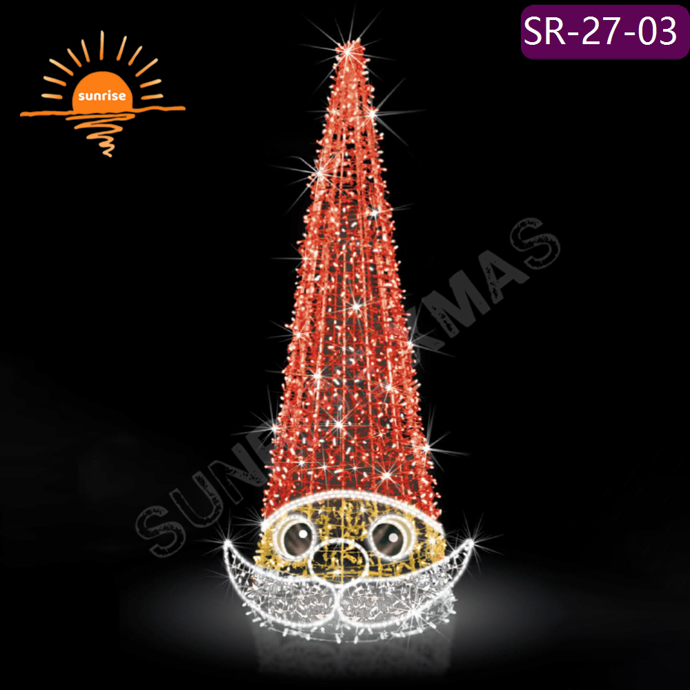 RGB Best Holiday Light Displays IP65 LED Santa Claus motif light show Xmas reindeer with tree decoration in stock