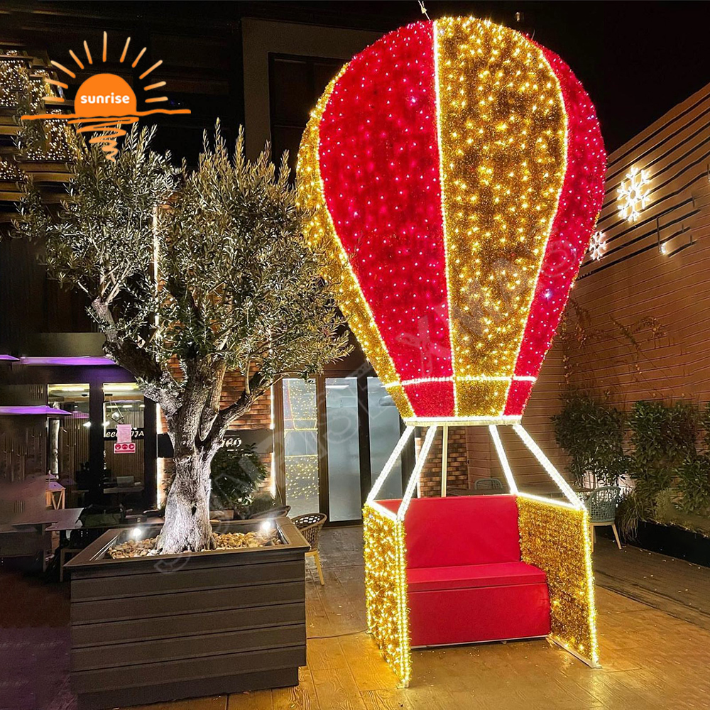 Support Customized Life Size/large Hot air Balloon Christmas Decorations Commercial Xmas Lights for Festive Displays in Stock