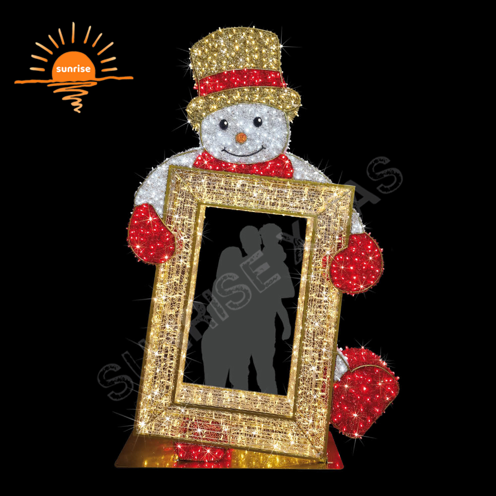 2D Led Illuminated Large Bear Large Santa Claus Motif Lights Christmas Hats Christmas Snowmen and elf Decoration Supplies