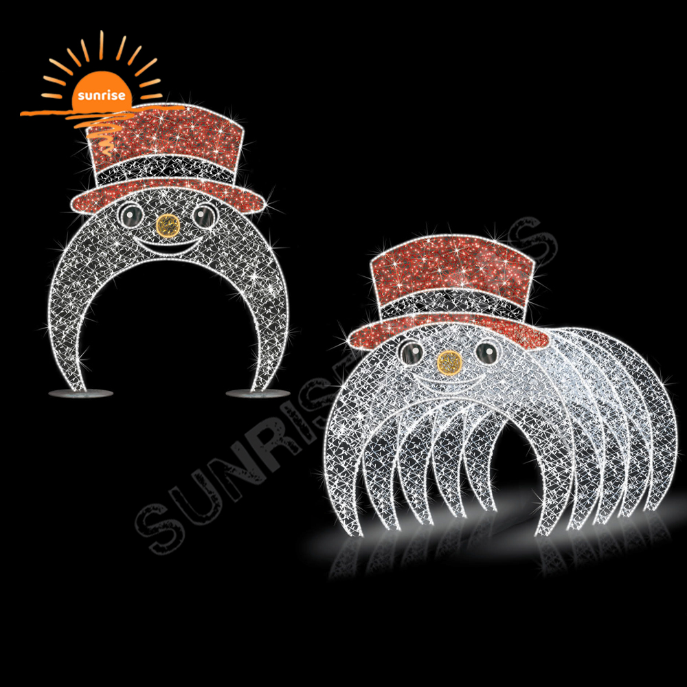 Giant Walk Through Decoration Christmas Reindeer Decoration Santa Claus Arch High-quality Large IP65 Outdoor Tunnel Commercial