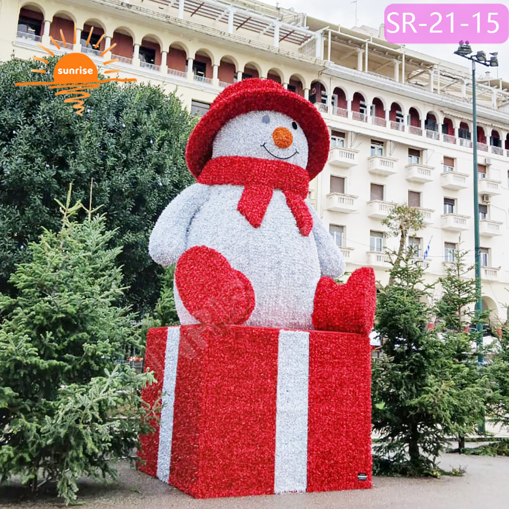 Outdoor waterproof Featured Products xmas led Snowman 10-30 Feet Large Decorative Christmas motif Light Sculpture for mall