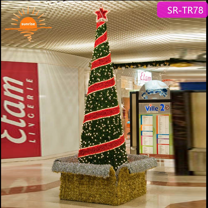 PVC Color LED Giant Waterproof Christmas Tree Commercial Decoration Programmable Outdoor Lighting Music Christmas Decoration
