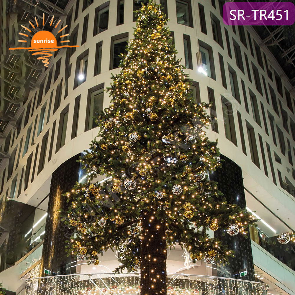 DMX RGBW Commercial Outdoor LED Lighted Giant Large Artificial simulated tree Christmas Fire-resistant material for safety Tree