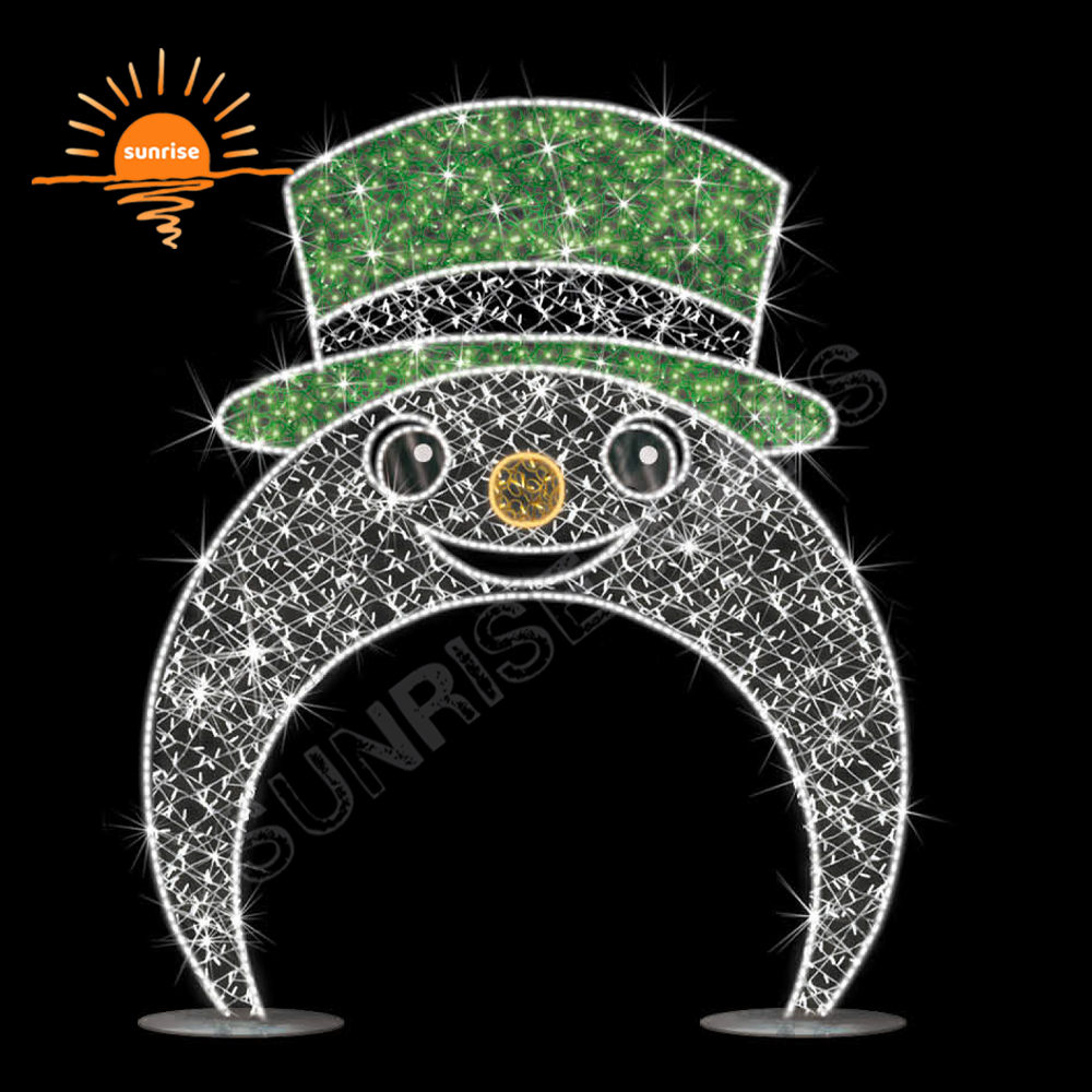 Giant Walk Through Decoration Christmas Reindeer Decoration Santa Claus Arch High-quality Large IP65 Outdoor Tunnel Commercial