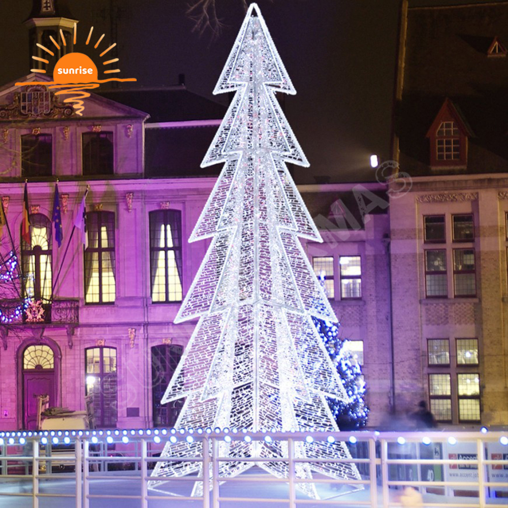 Large Best Holiday Displays Tree with Ball Motif Light Outdoor Waterproof RGB Decorative Light Show in Stock