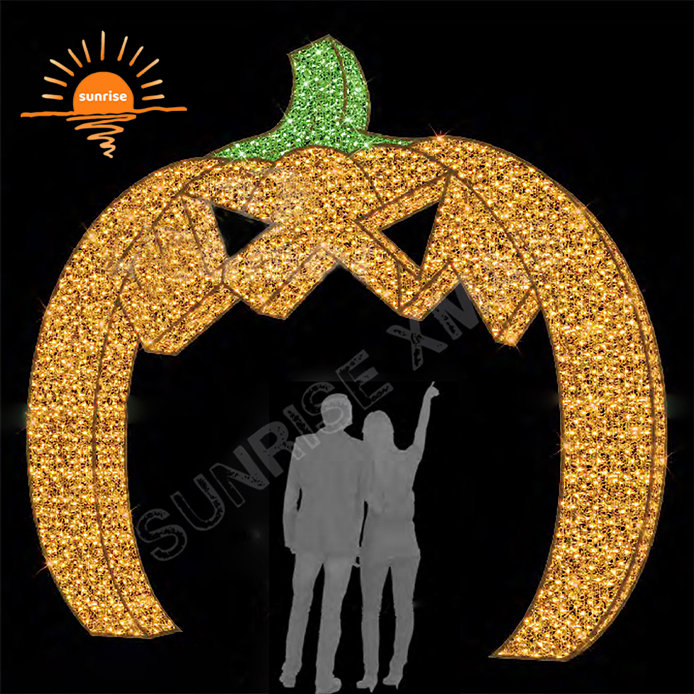 Halloween Pumpkin Head Decoration Walk Through Light Decoration Show Christmas Halloween Waterproof Kiosk Decoration Supplies