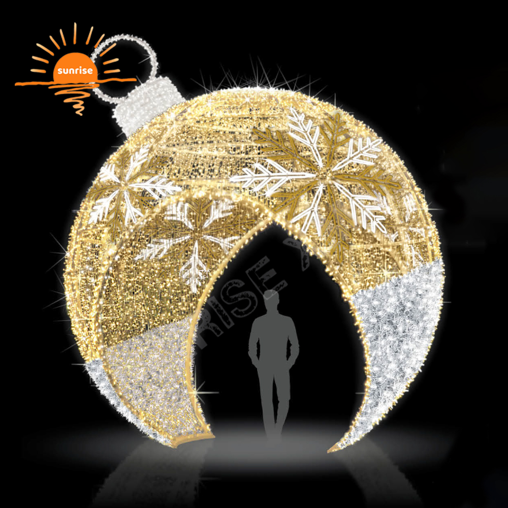 Christmas Decoration Supplies Outdoor Waterproof Large Christmas Gift Box Decorations for Mall Giant Bauble/ornament Motif Light