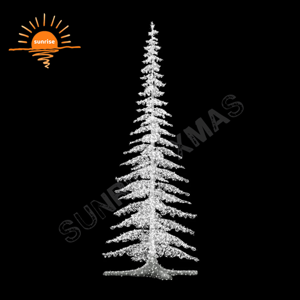 LED Light Show RGB Commercial Outdoor Xmas Tree Decoration Christmas Tree LED Artificial Birch for Festive Displays in Stock