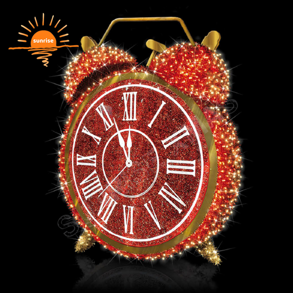 Xmas Mailbox Post for Christmas Shopping Center Outdoor Waterproof Ornament Alarm Clock Decoration Mailbox Motif Light