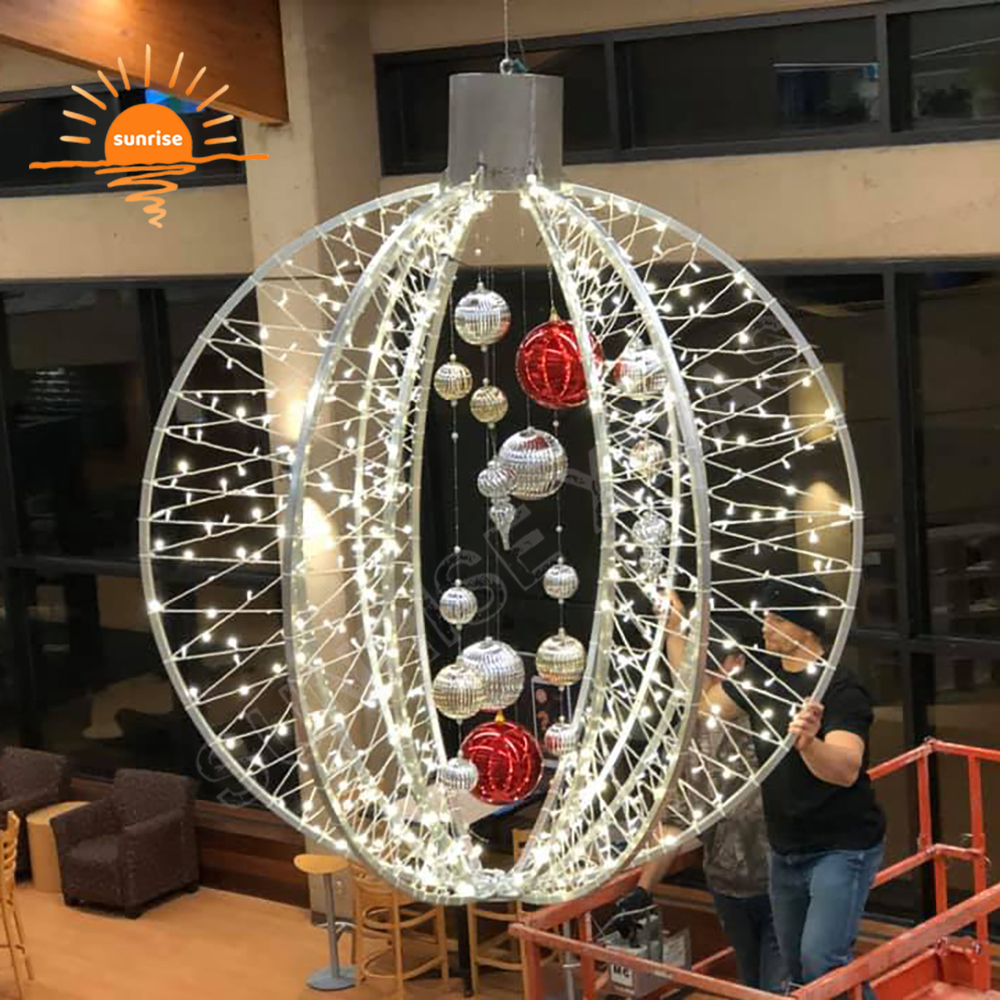 IP65 Christmas Ornament Lights Outdoor Waterproof LED Bauble/ornament Motif Light Show Xmas Street Ball String Lights