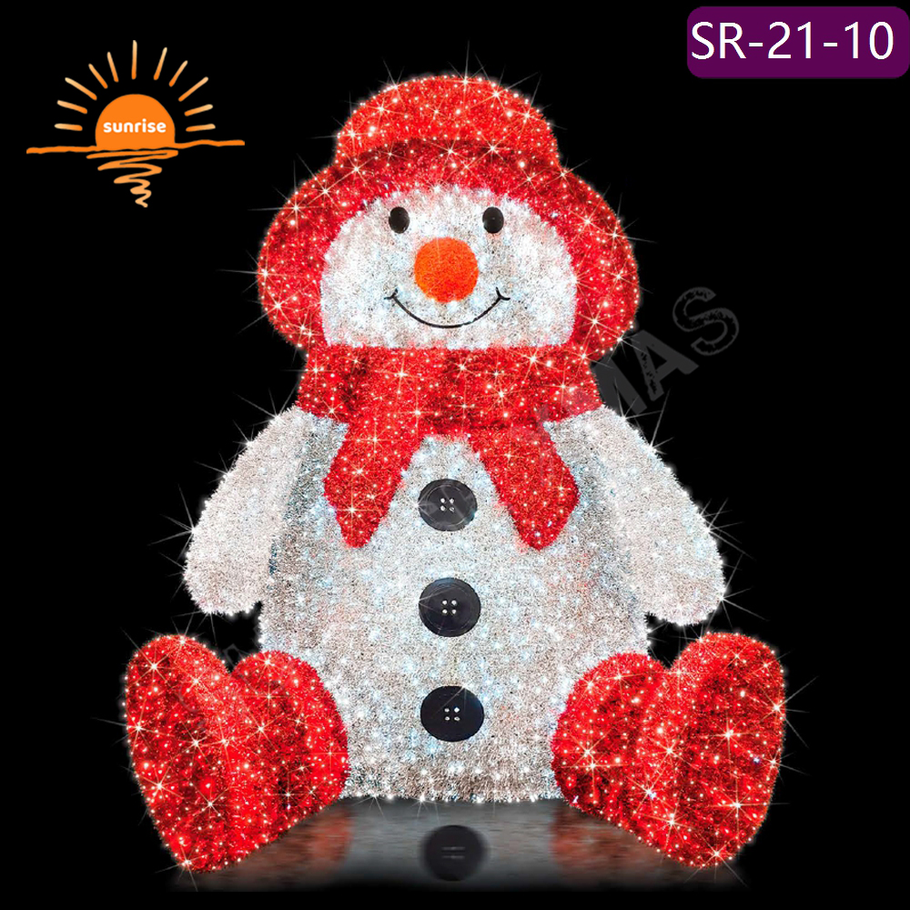 Mall park decoration props LED motif light Christmas photo op snowman design outdoor waterproof theme in Winterland Light Show