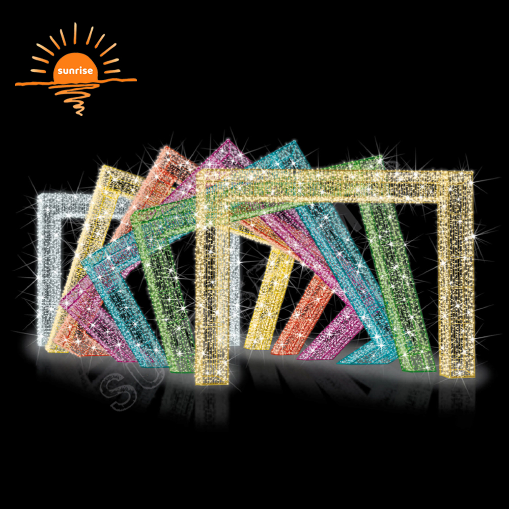 RGB Large IP65 Outdoor Tunnel Commercial Giant Walk Through Decoration Christmas Snowflake Decoration Nutcraker /soldier Arch