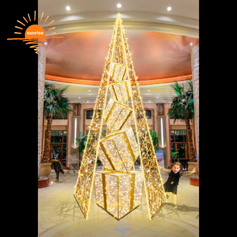 Customized Outdoor LED Christmas Tree Decoration for Shopping Mall Decoration Xmas Tree Gift Commercial Christmas Decorations