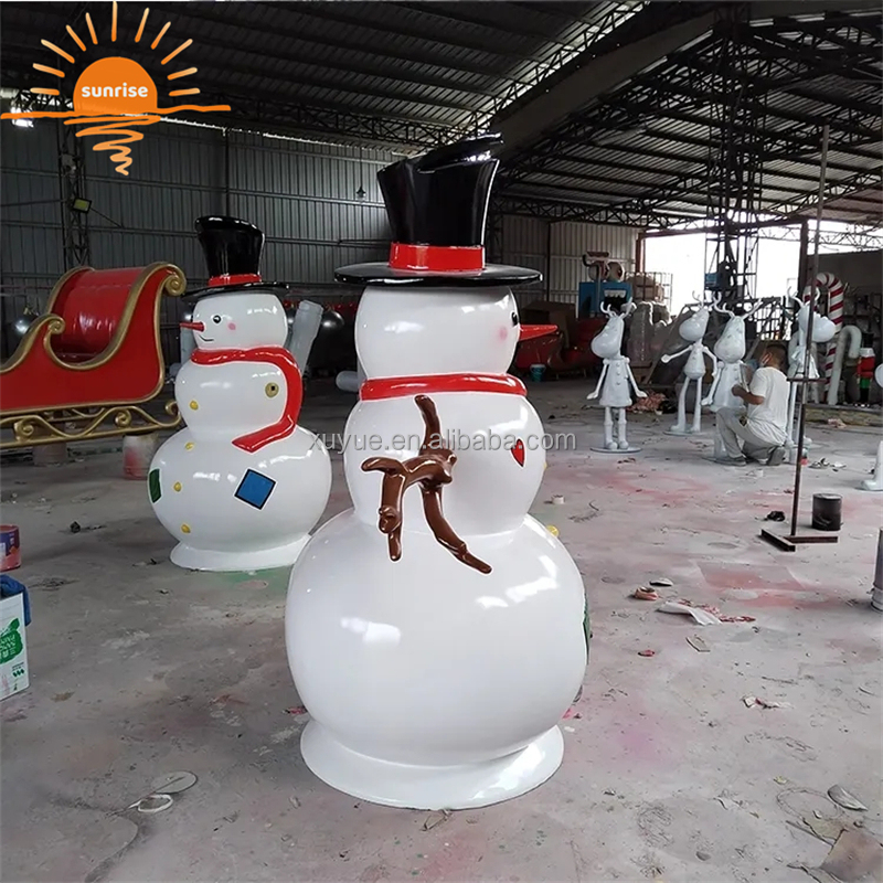Hot Sale Christmas Decoration Fiberglass Statue Life Size Outdoor Santa Claus