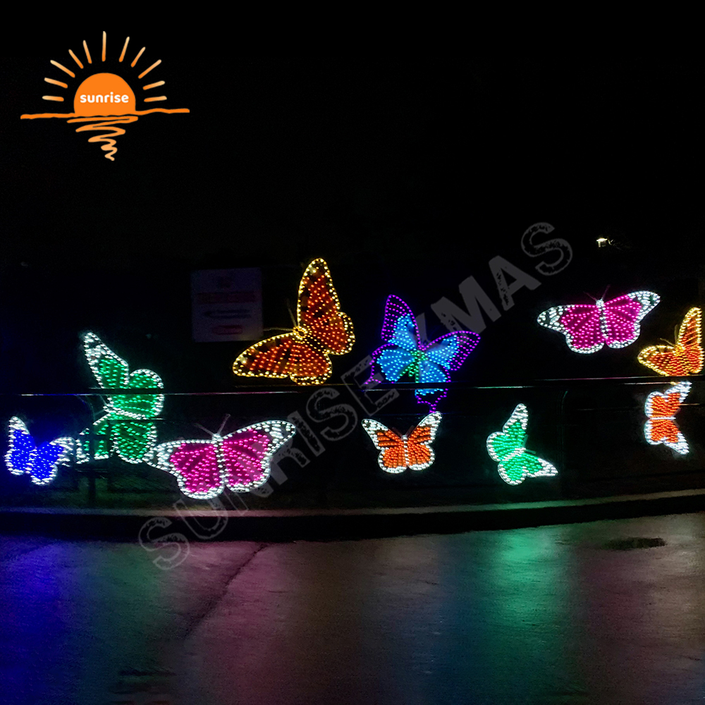Xmas Outdoor Angel LED Light Best Holiday Displays Butterfly wings Motif Light Decoration Season in Winterland Light Show
