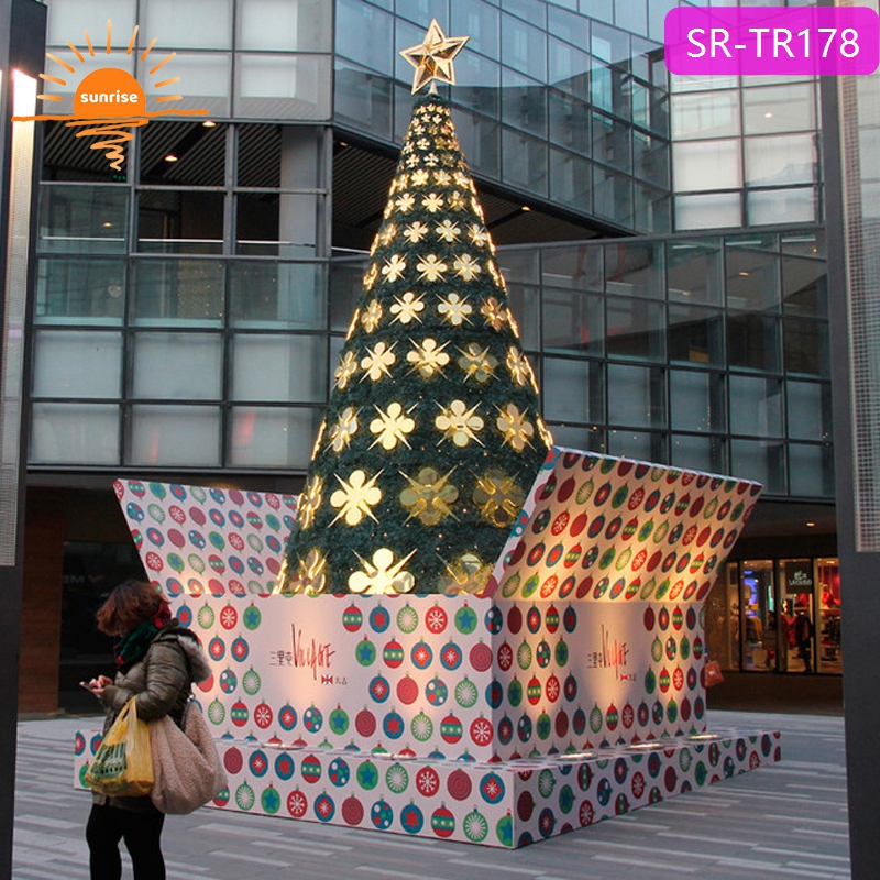 New Year's Large-scale Artificial LED Christmas Tree Is a Programmable Outdoor Steel Frame Christmas Tree for Holiday Parties