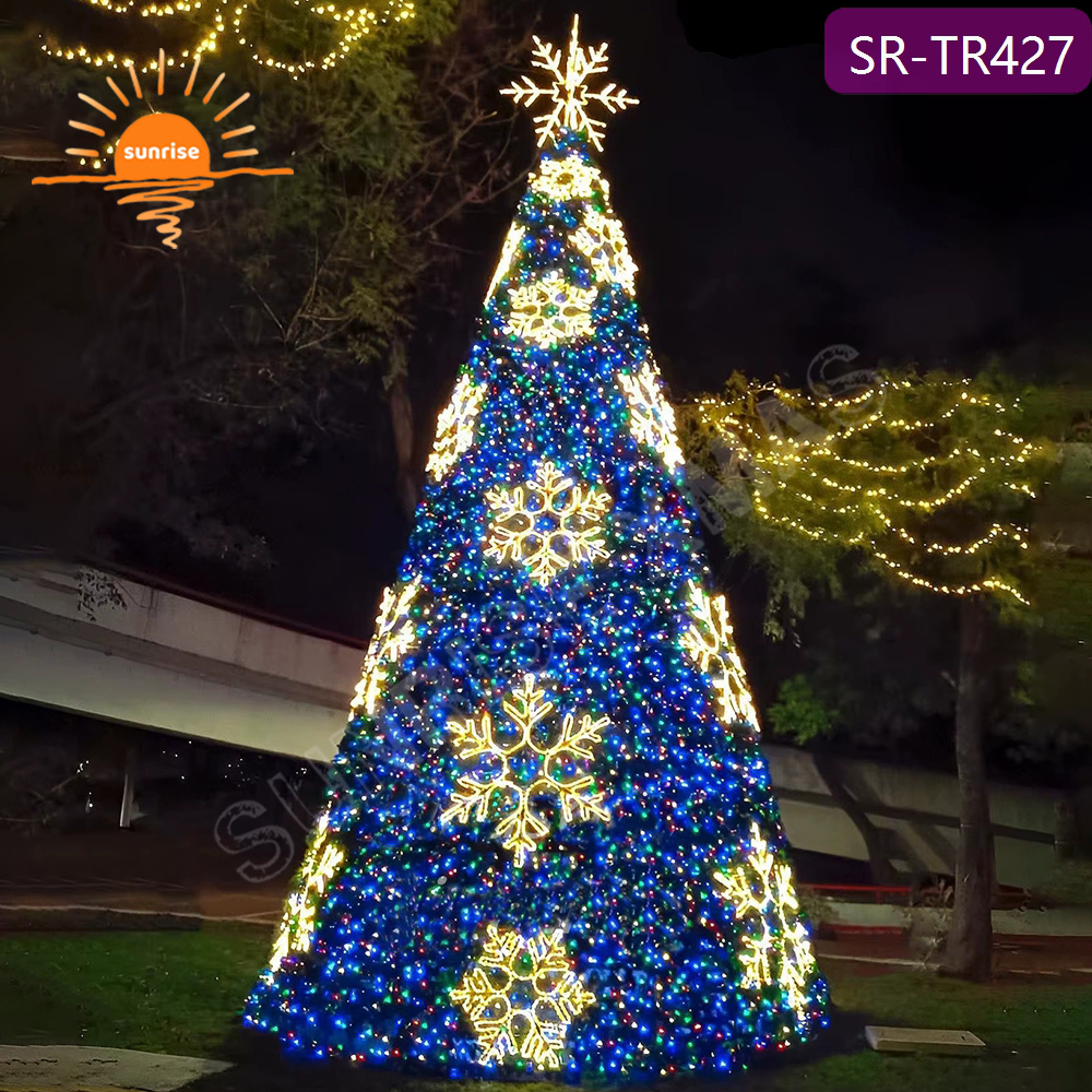 IP65 commercial waterproof large tree DMX Music Light Show Synchronized with Christmas Music Programmable Christmas decoration