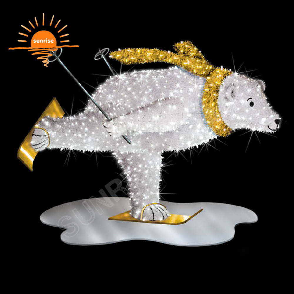 Wholesale LED Christmas Decoration Luxury Outdoor 3d Waterproof Polar Bear Lighting for Park or Home Panda or Holiday Decoration