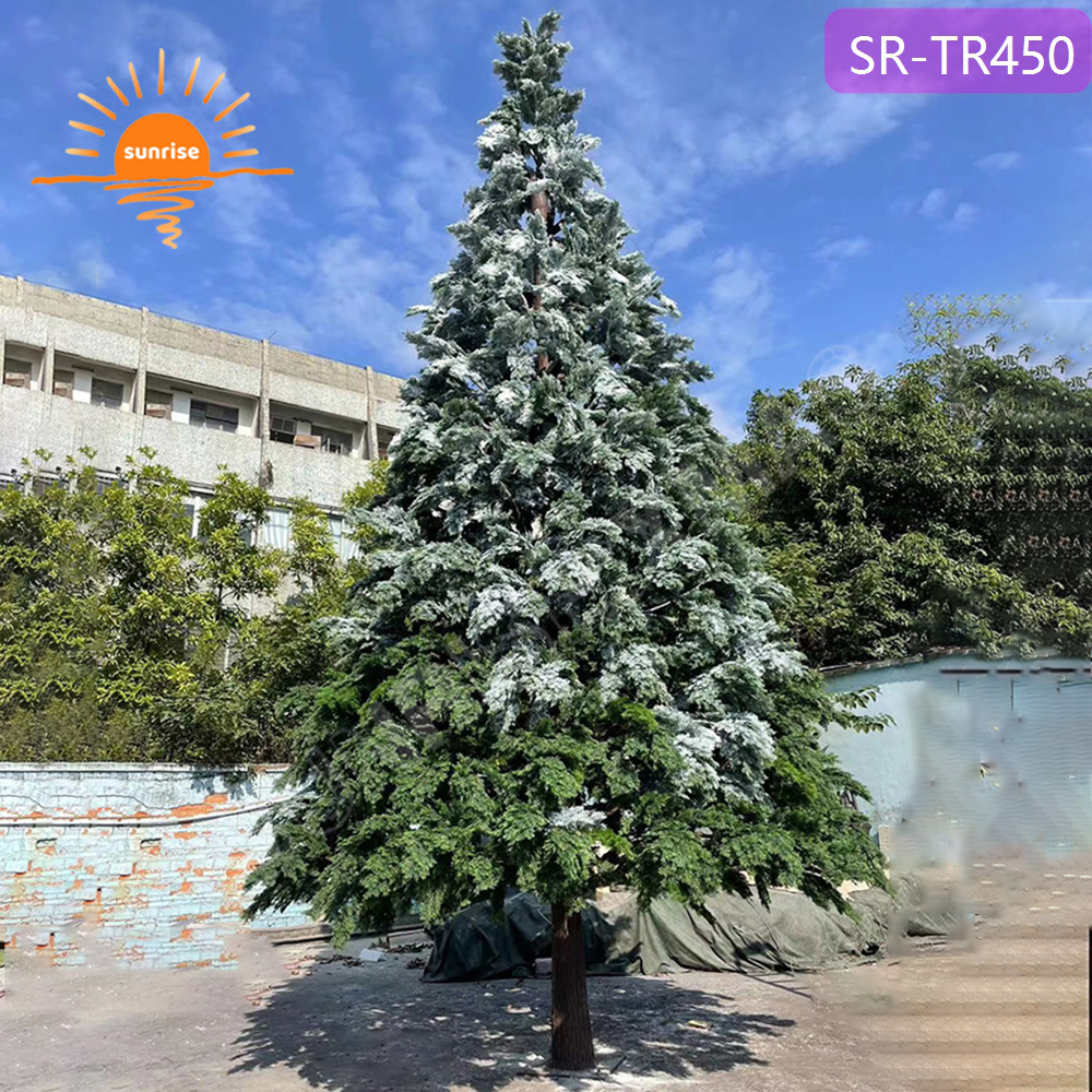 DMX RGBW Commercial Outdoor LED Lighted Giant Large Artificial simulated tree Christmas Fire-resistant material for safety Tree
