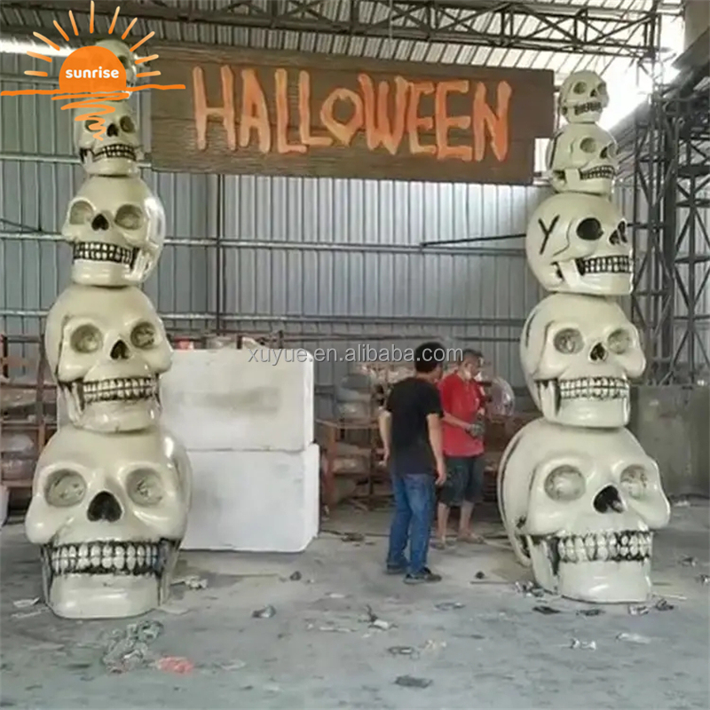 Halloween Props Toys Resin Art Crafts Statues Figurines Sculpture Fiberglass Halloween Pumpkin Light for Halloween Decorations
