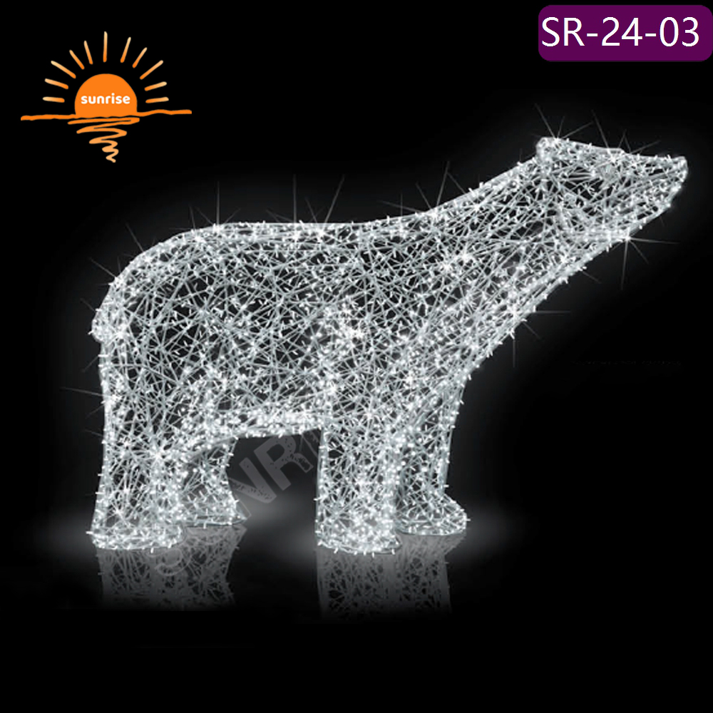 Best LED Animal Motifs Lights show Big Large 3D Bear Custom High Brightness for Garden Holiday Street Park Decoration