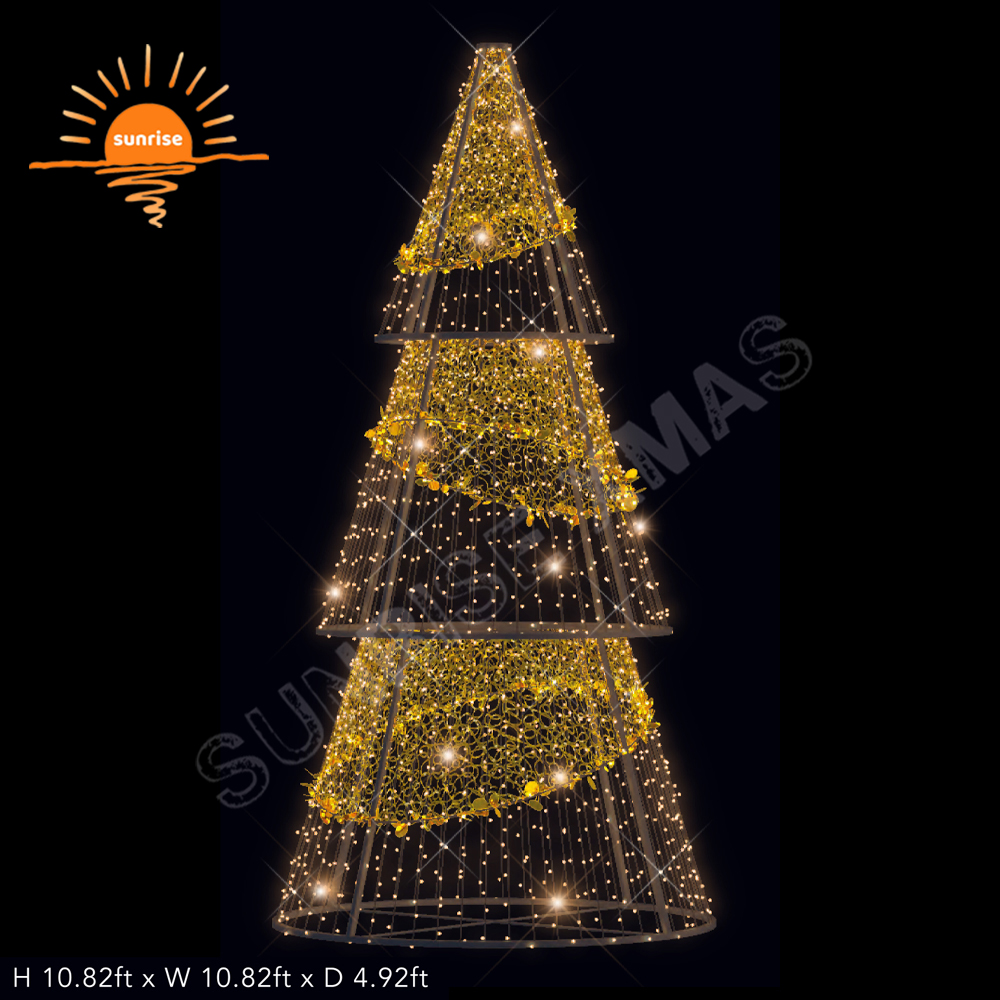 Decor for Christmas 3D Large Outdoor Commercial LED Snowman Lighted Christmas Santa Claus Pancake Man Christmas Tree Decorations